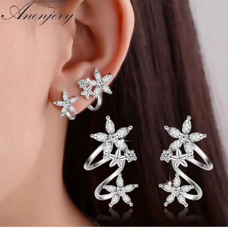 Sterling Silver Butterfly Starflower Earring